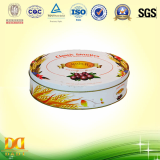 Oval Cookies Packing Tin Box